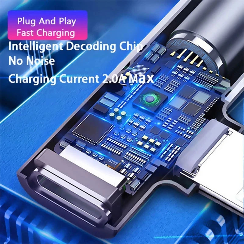 2 IN 1 Audio Headphone Charging Dual Adapter Splitter For iPhone XR XS 13 12 11 For 3.5mm Jack to Earphone AUX Cable Not type-c