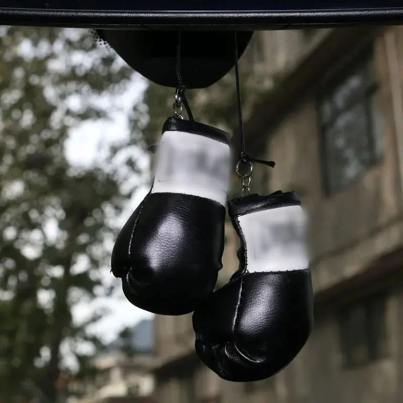 Christmas Boxing Glove Pendant - Mini Car Mirror Hanging Decorations, Festive Rearview Mirror Ornaments for Auto Interiors