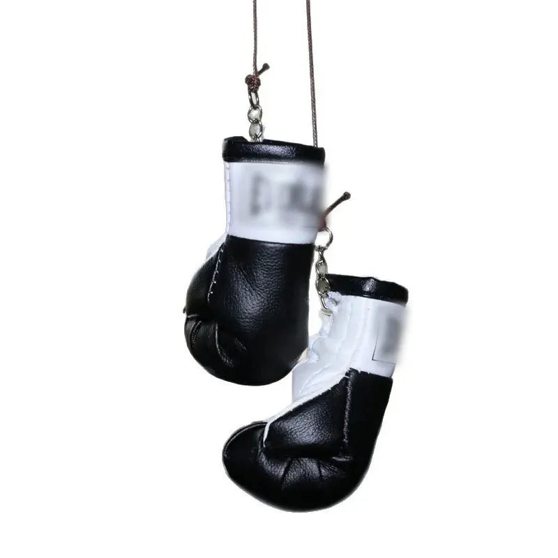 Christmas Boxing Glove Pendant - Mini Car Mirror Hanging Decorations, Festive Rearview Mirror Ornaments for Auto Interiors