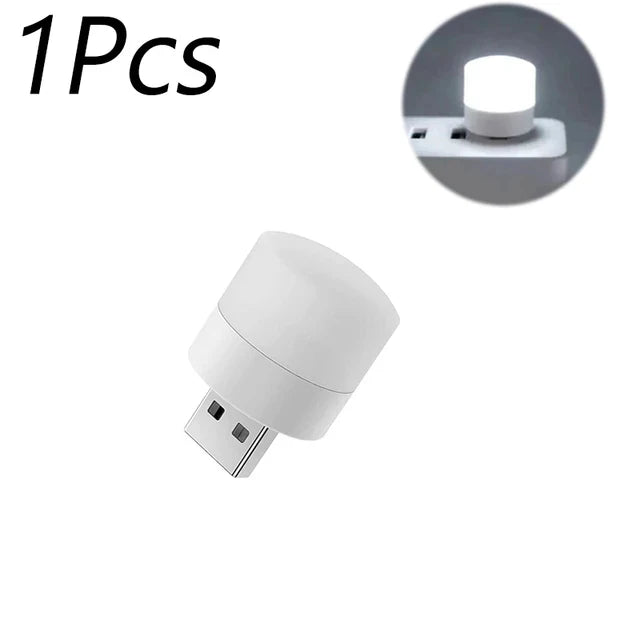 10/1PCS USB Night Light Mini LED Night Light USB Plug Lamp Power Bank Charging USB Book Lights Round Reading Eye Protection Lamp