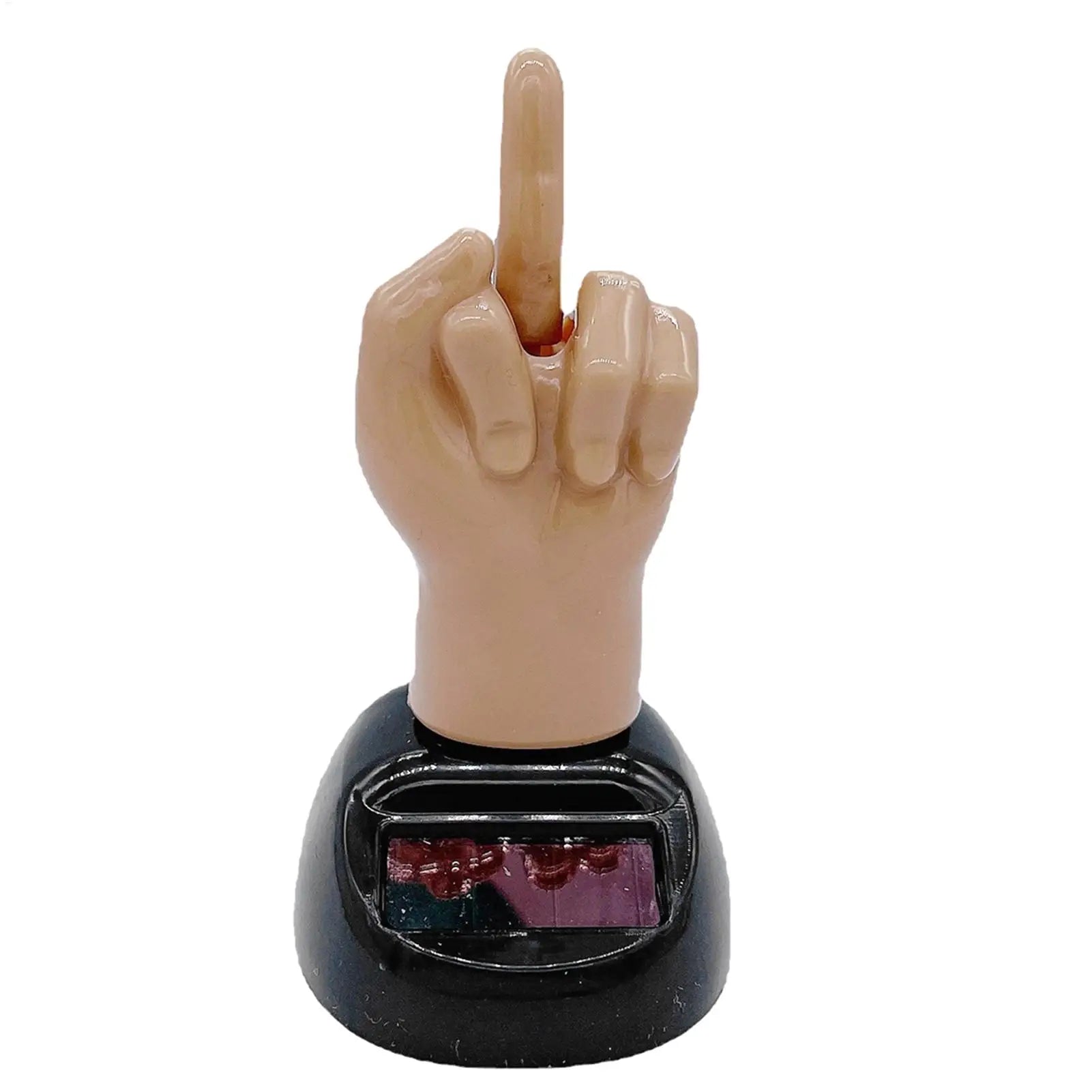 Creative Finger Solar Powered Shaking Car Ornament Funny Creative Dashboard Decoration Automobiles Interior Car Accessories