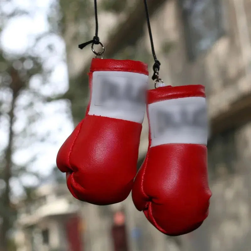 Christmas Boxing Glove Pendant - Mini Car Mirror Hanging Decorations, Festive Rearview Mirror Ornaments for Auto Interiors